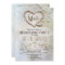 Birch tree heart rustic engagement party invites