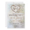 Birch tree heart rustic engagement party invites