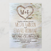 Birch Tree Heart Rustic Fall Wedding