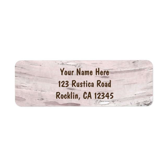 Birch Tree & Heart Rustic Simple Minimal Mariage (Devant)