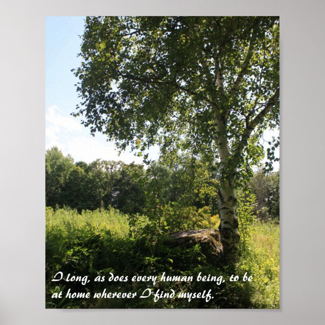 Birch Tree Inspirational Print (Front)