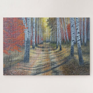 Birch Tree Lane Jigsaw Puzzle