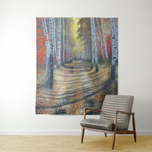 Birch Tree Lane Tapestry