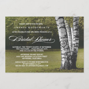 Birch Tree Rustic Bridal Shower Invitations