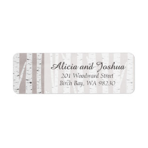 Birch Tree Rustic Nature Custom Return Address