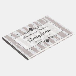 Birch Tree Rustic Nature Wedding Personalized Guest Book