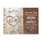 birch tree rustic save the date postcards