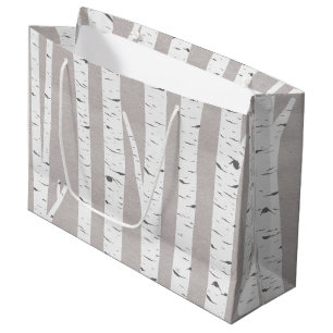 Birch Tree Rustic Woodland Large Gift Bag