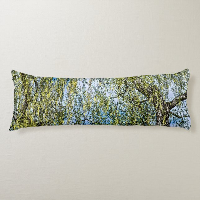 Birch tree - Spring is in the air Body Pillow (Front)
