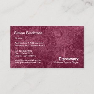 Birch Tree Texture - Crimson Maroon Business Card