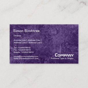 Birch Tree Texture - Dark Violet Business Card