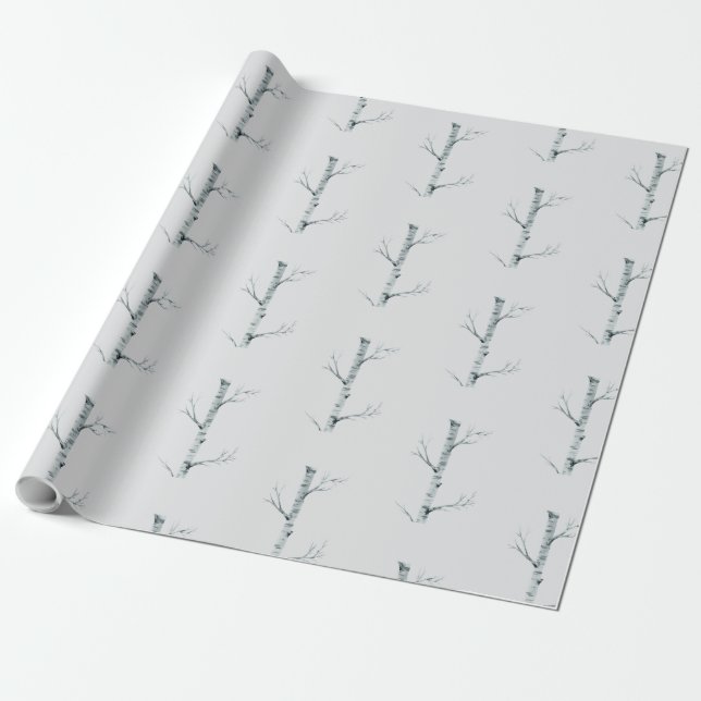 Birch Tree Wrapping Paper (Unrolled)
