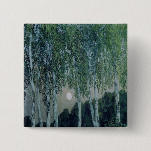 Birch Trees 2 Inch Square Button