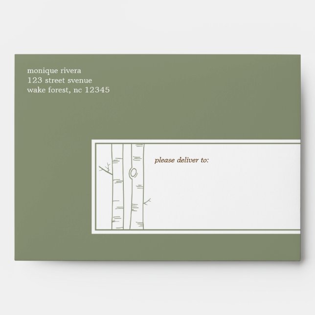 Birch Trees - A7 Envelope (Front)