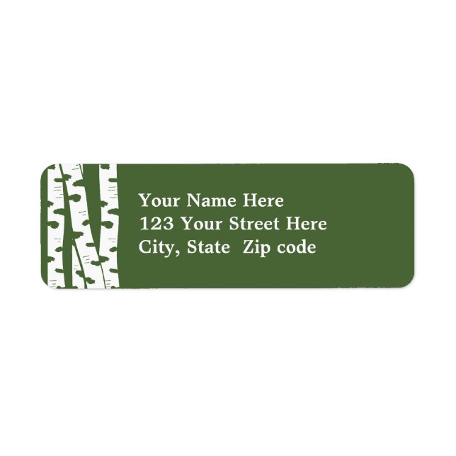 Birch Trees Address or Gift tag (Front)