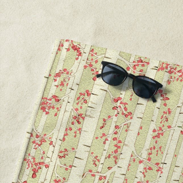 birch trees  beach towel (In Situ)