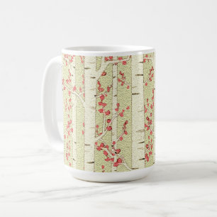 birch trees coffee mug