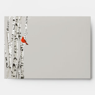 Birch Trees Custom Christmas Envelope
