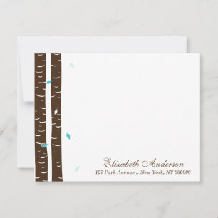 Birch Trees Custom Flat Note Cards