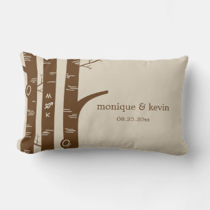 Birch Trees Custom Throw Pillow