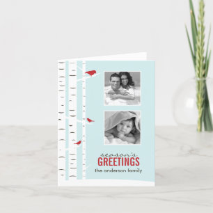 Birch Trees d'hiver Cartes photos de vacances