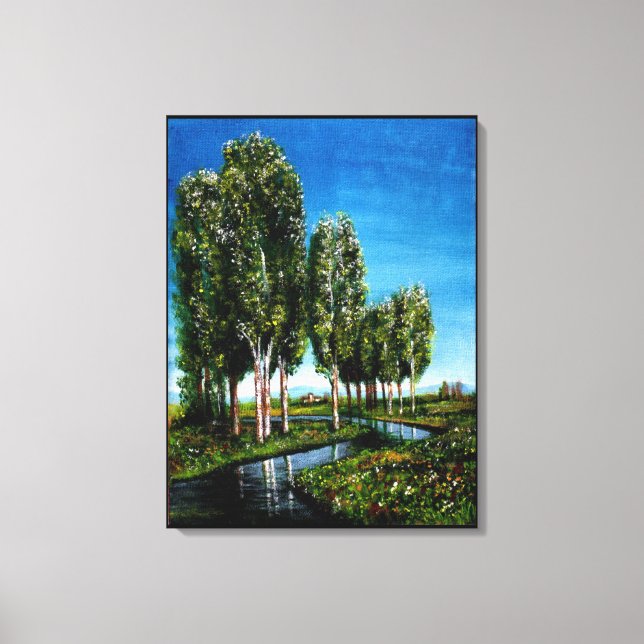 BIRCH TREES IN TUSCANY CANVAS PRINT (Front)