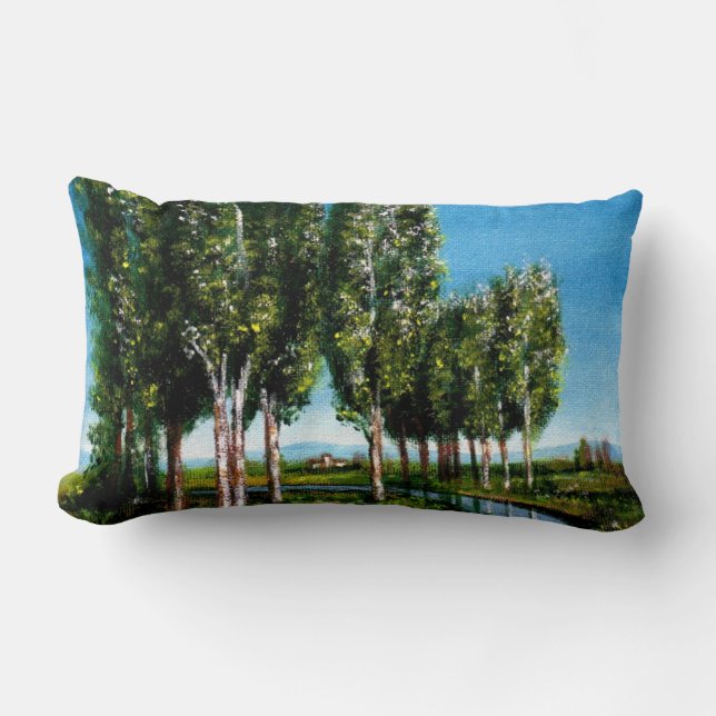 BIRCH TREES IN TUSCANY LUMBAR PILLOW (Front)