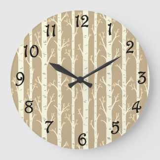 Birch Trees Large Clock