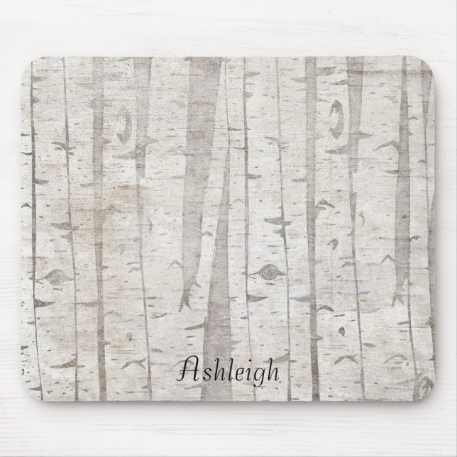 Birch Trees Mouse Pad (Front)
