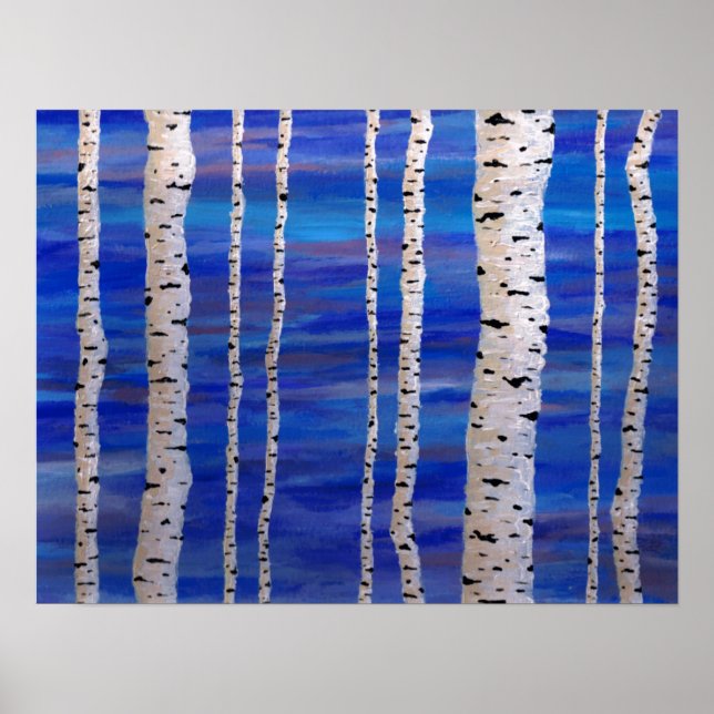 birch trees poster (Front)