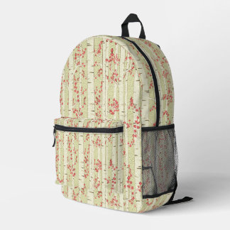 birch trees printed backpack