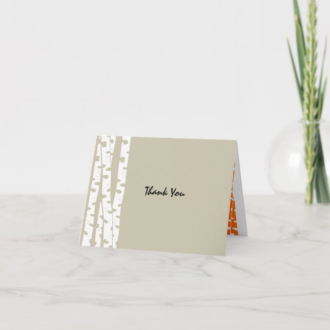 Birch Trees Thank You Note Card (Front)