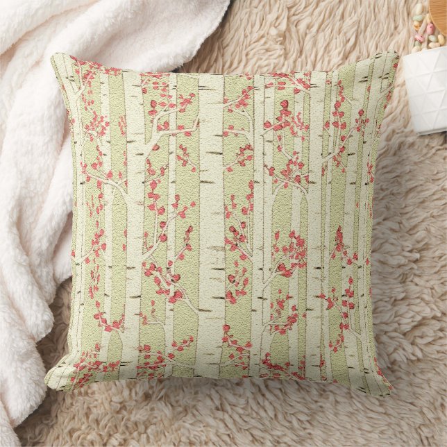 birch trees  throw pillow (Blanket)