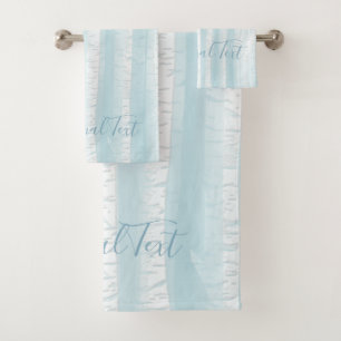 Birch Trees Trunks Bath Towel Set