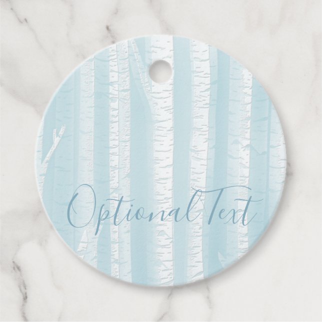 Birch Trees Trunks  Favour Tags (Front)