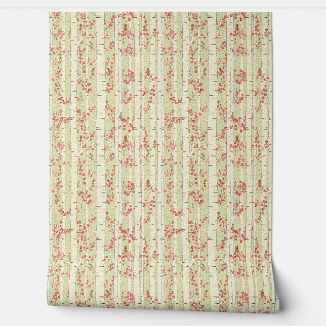 birch trees  wallpaper (Unrolling)