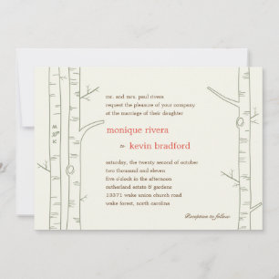 Birch Trees Wedding Invitation - Custom