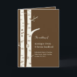 Birch Trees Wedding Program Card<br><div class="desc">Beautiful birch trees come together to create an artistically modern, nature-inspired wedding collection that your friends and family are sure to adore. The couple's initials carved on the tree make this design utterly special and unique. *Our Birch Tree Collection is created in a variety of organic and natural-looking colour combinations....</div>