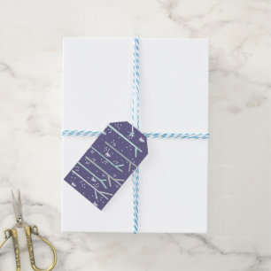 Birch Trees with Falling Snow Gift Tags