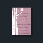 Birch Trees with Prayer Canvas Print<br><div class="desc">Birch trees pink and white wall art with prayer: St. Francis of Assisi inspirational</div>