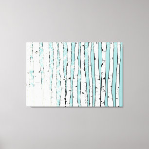 Birch Trees You Choose Background Colour Canvas Print