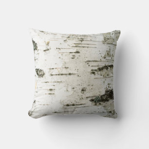 Birch trunk throw pillow
