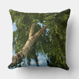 birch umbrella throw pillow