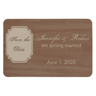 Birch Wood Beauty Fall Wedding Save the Date Magnet