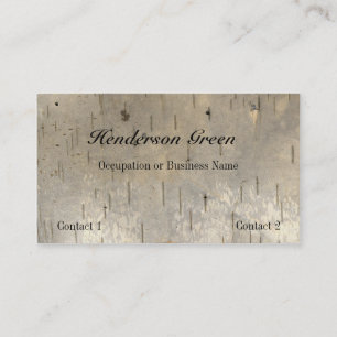 Birch Wood Print Business Card