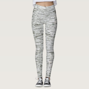 Birch Wood Texture Leggings