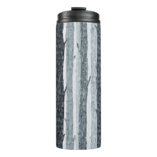 Birch wood trees, seamless background pattern. thermal tumbler