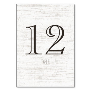 Birch Woodland Table Number
