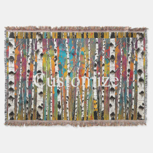 Birch Woods Thunder_Cove Throw Blanket