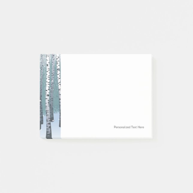 Birches In The Winter Forest Post-it Notes (Front)